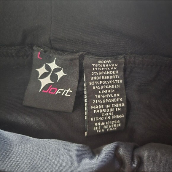 Jofit Women L Stretch Black Athletic Golf Tennis Skirt Skort - Picture 3 of 4